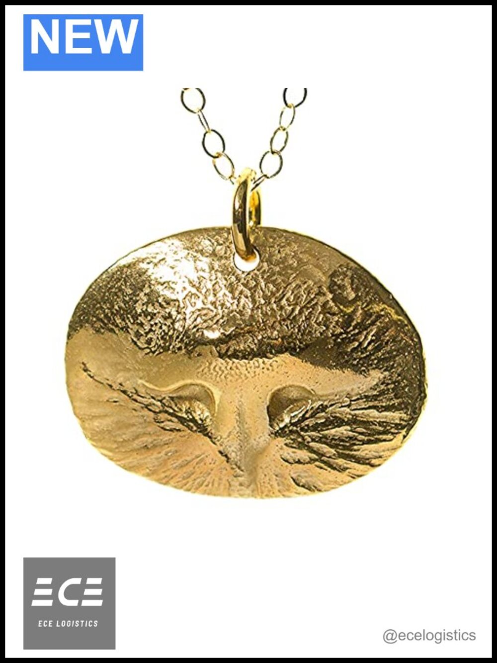 Gold Vermeil Custom Pet Nose Pendant Necklace